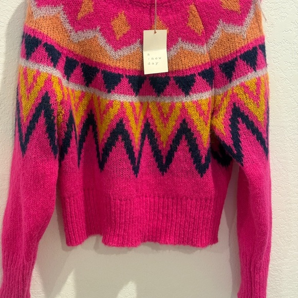 a new day Pink and Orange Crew Neck Sweater - Picture 4 of 4